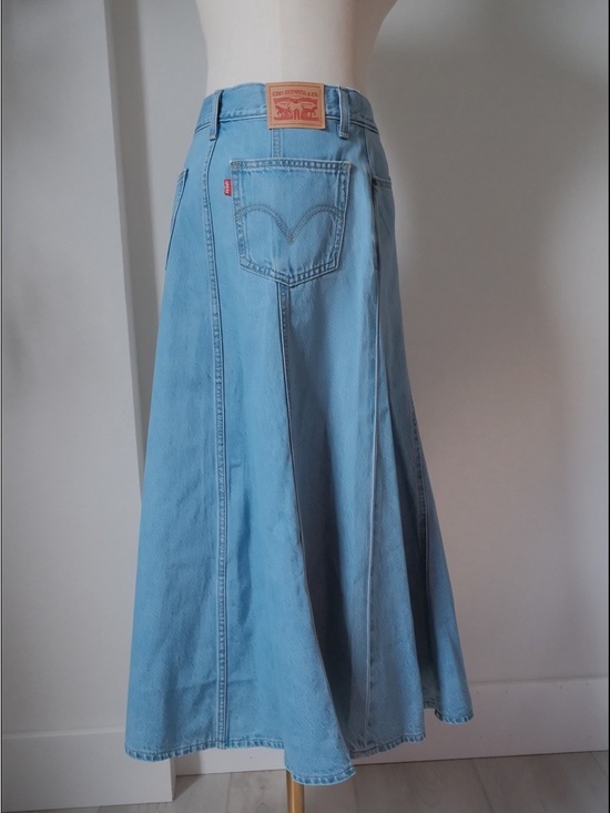 Levi's Dresses & Skirts - Levi's Pale Blue Denim Flared Maxi Skirt